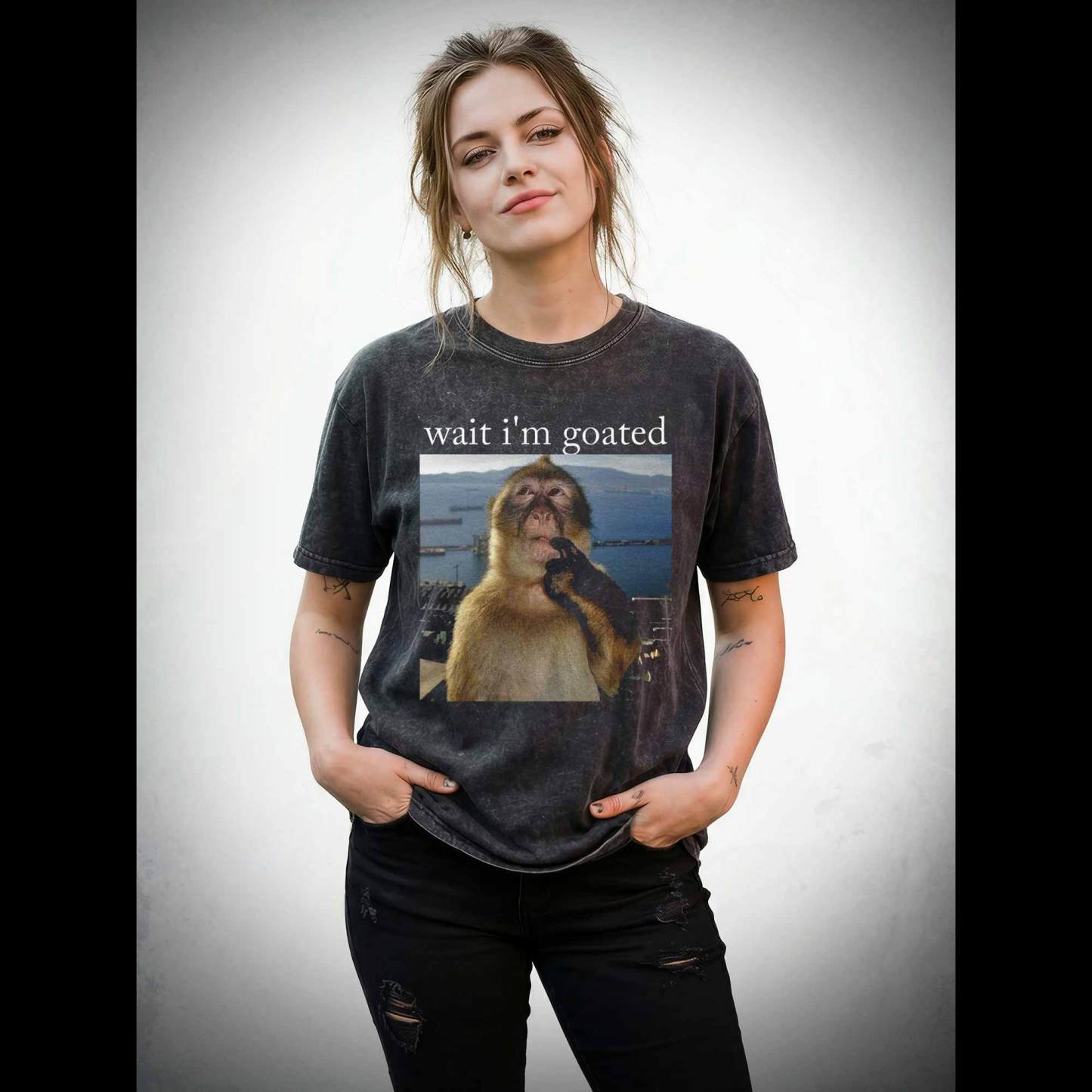 Wait I'm Goated Washed T-shirt