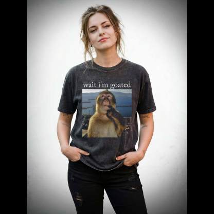 Wait I'm Goated Washed T-shirt