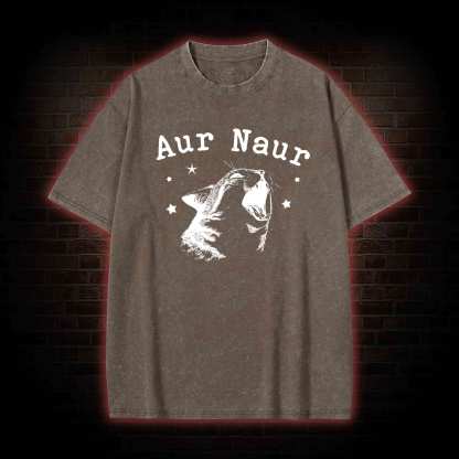 Aur Naur Cat Washed T-shirt