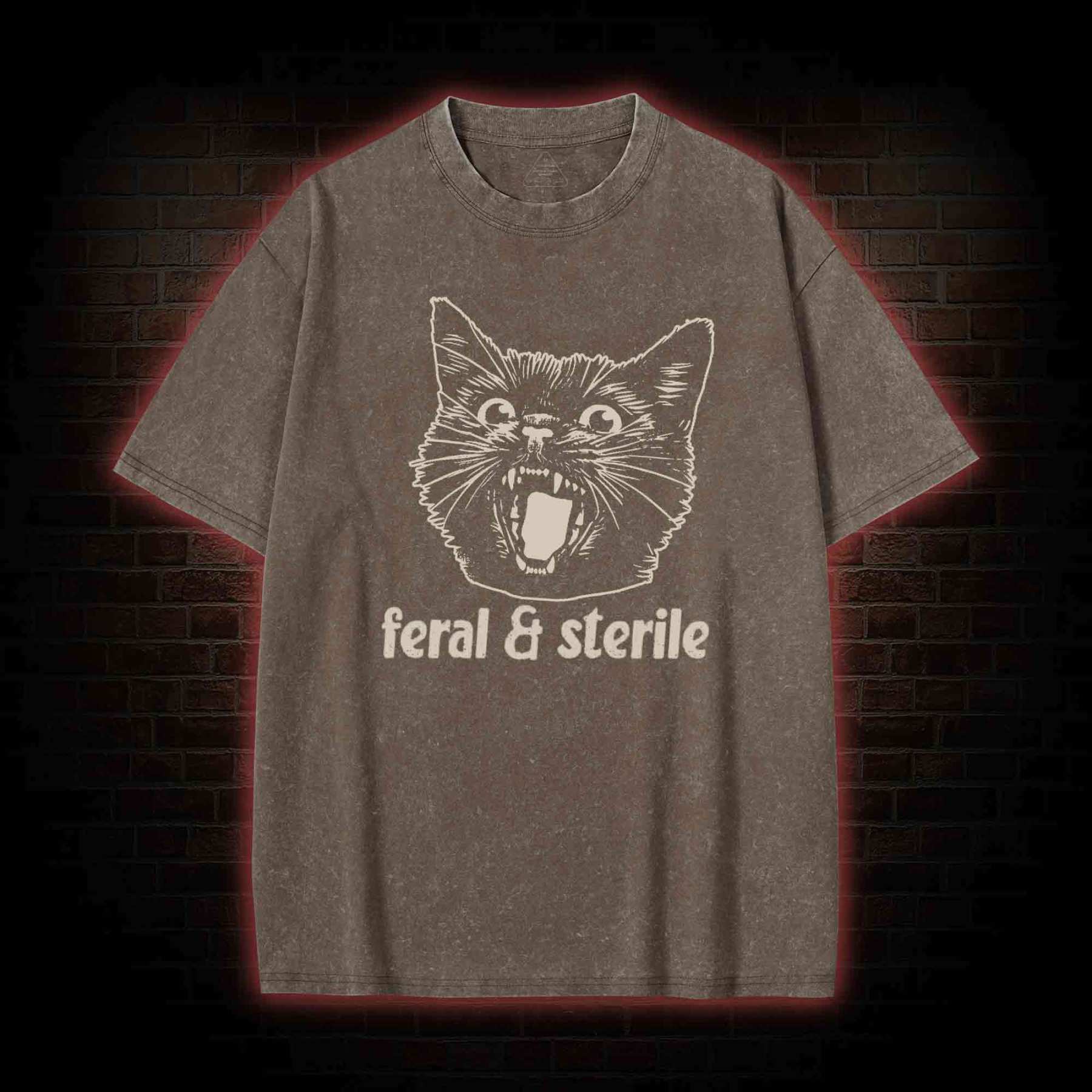 Feral and Sterile Cat Washed T-shirt