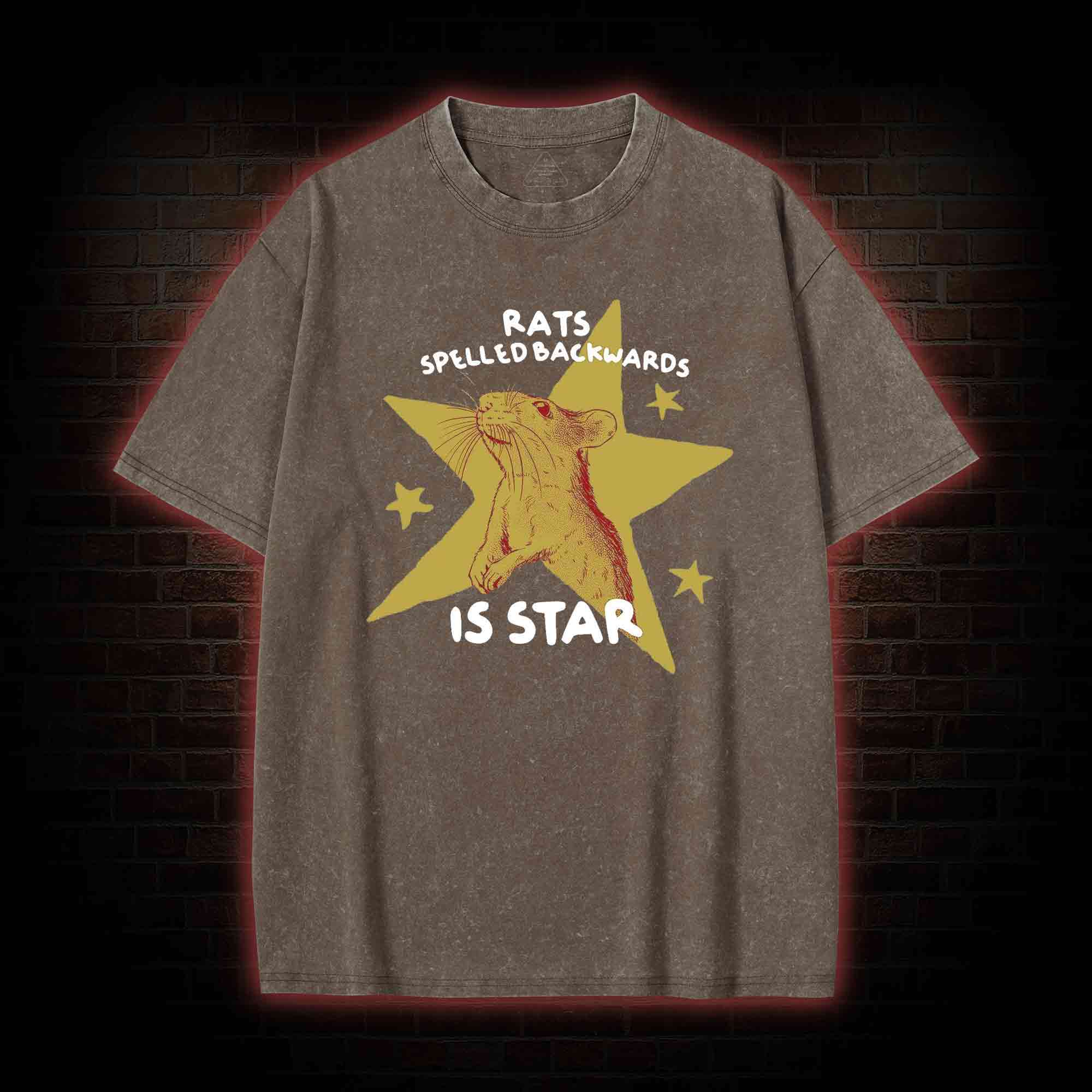 Rats Spelled Backwards is Star Washed T-shirt