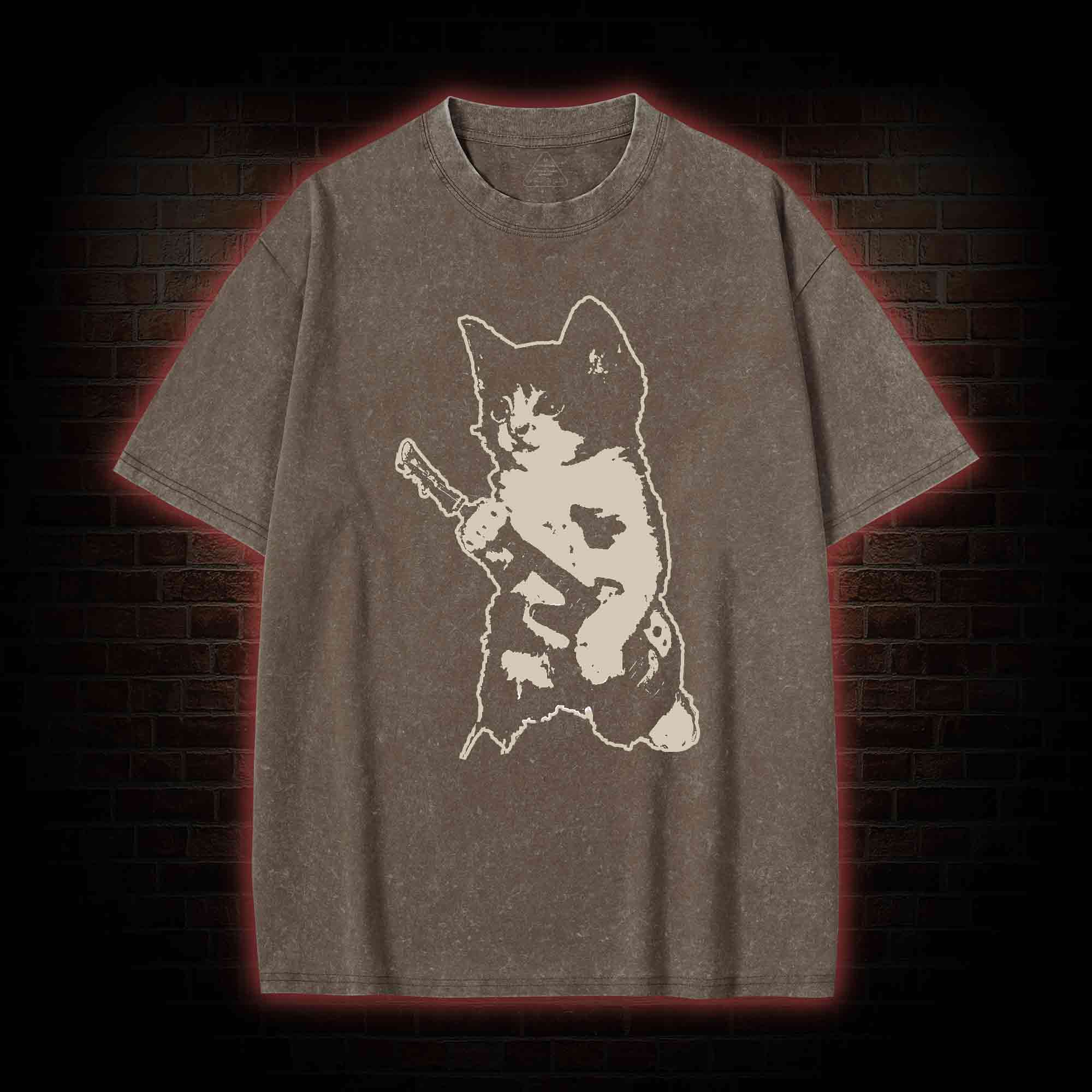 Rockstar Kitten Washed T-shirt