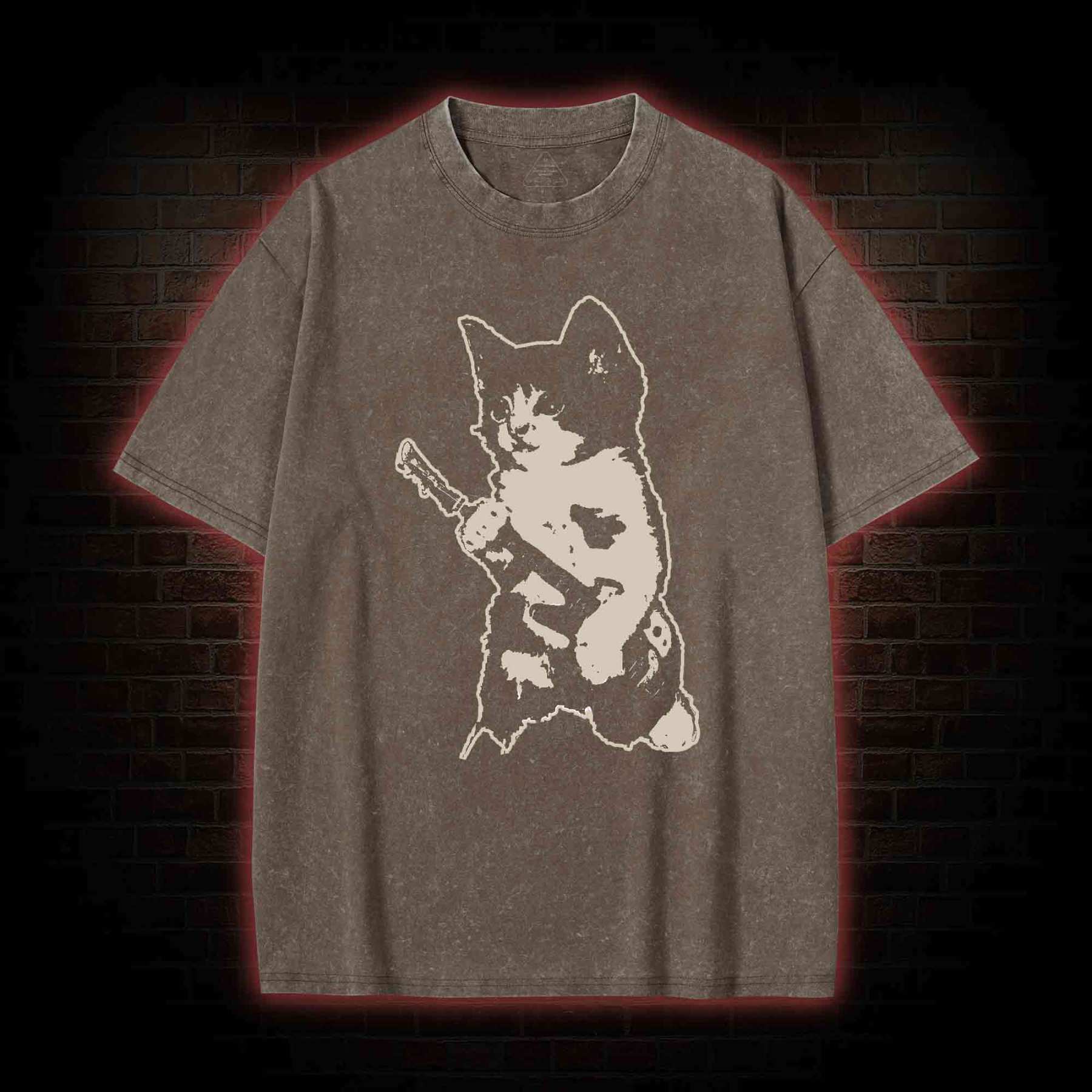 Rockstar Kitten Washed T-shirt