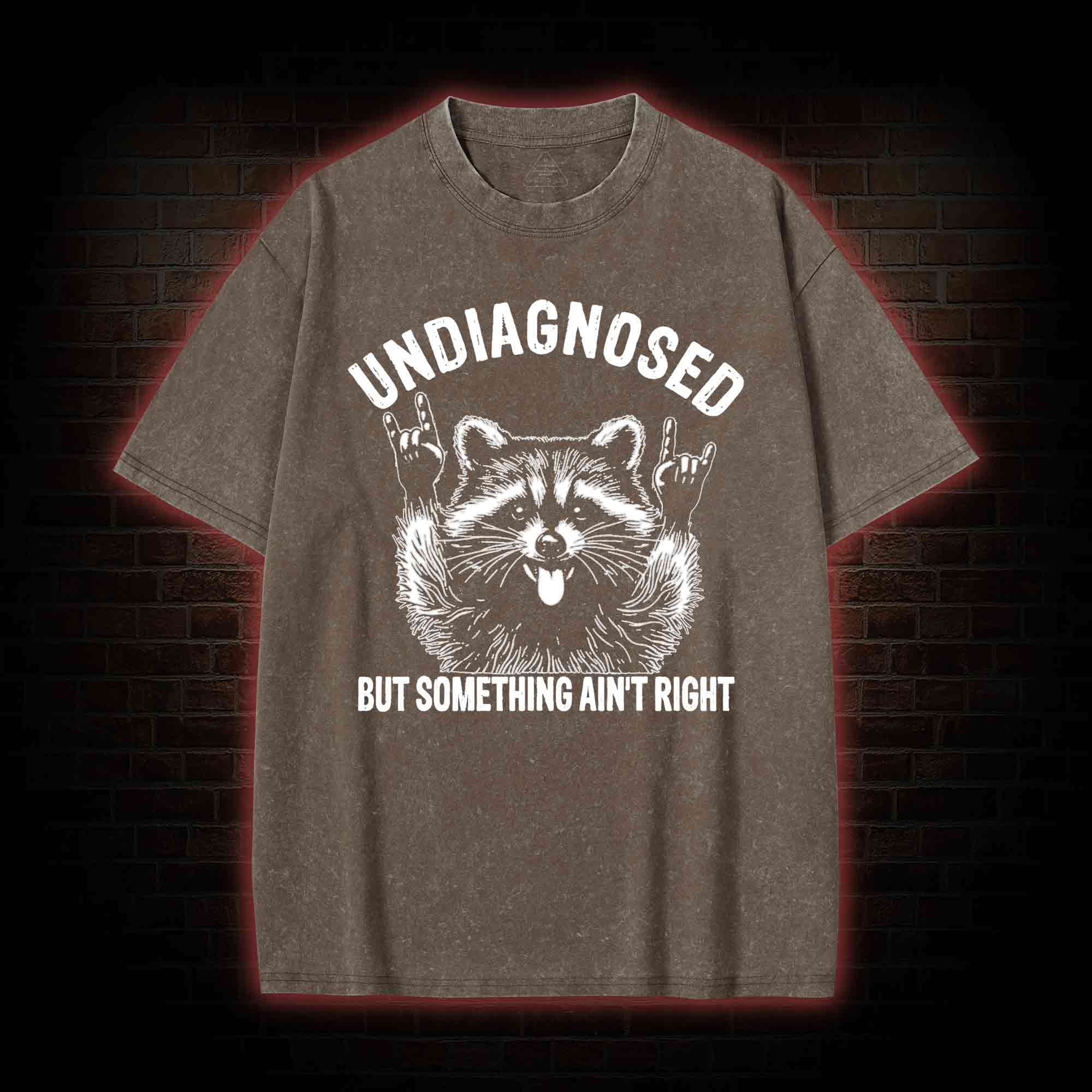 Undiagnosed but Something Ain't Right Washed T-shirt