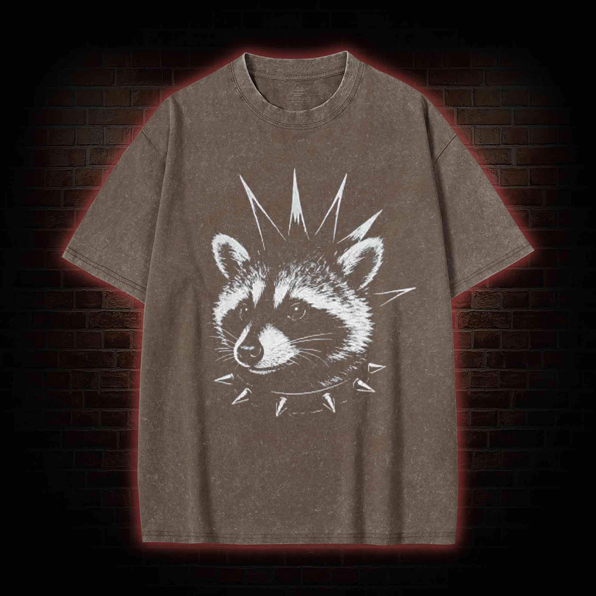 Punk Raccoon Washed T-shirt