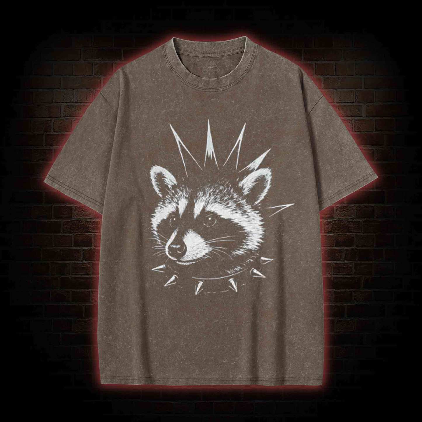 Punk Raccoon Washed T-shirt