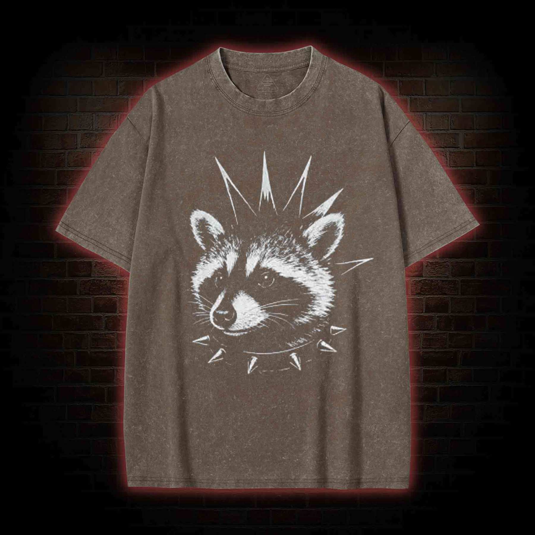 Punk Raccoon Washed T-shirt