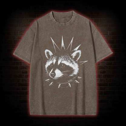 Punk Raccoon Washed T-shirt
