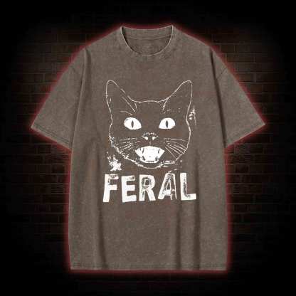 Feral Cat Washed T-shirt