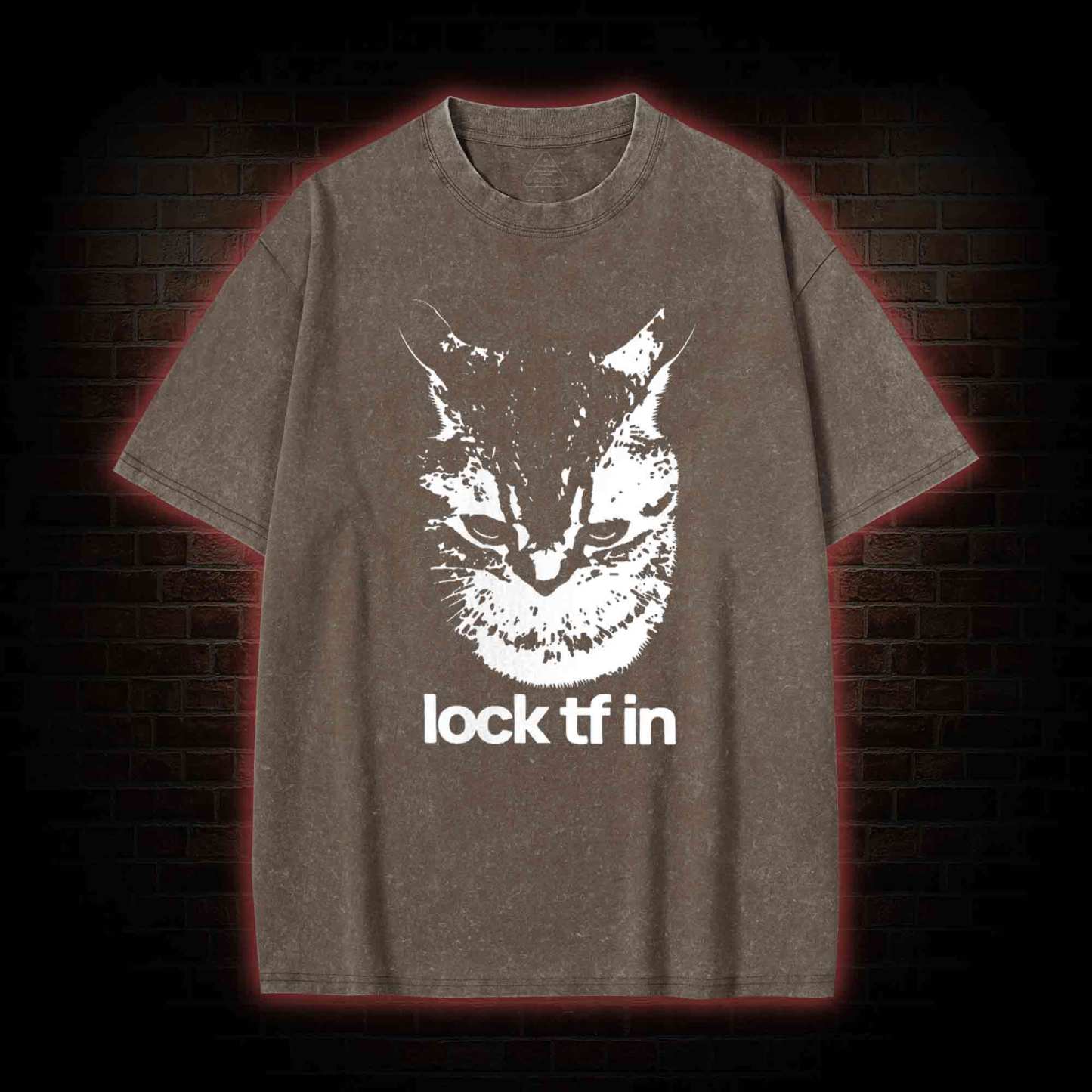 Lock TF in Cat Washed T-shirt