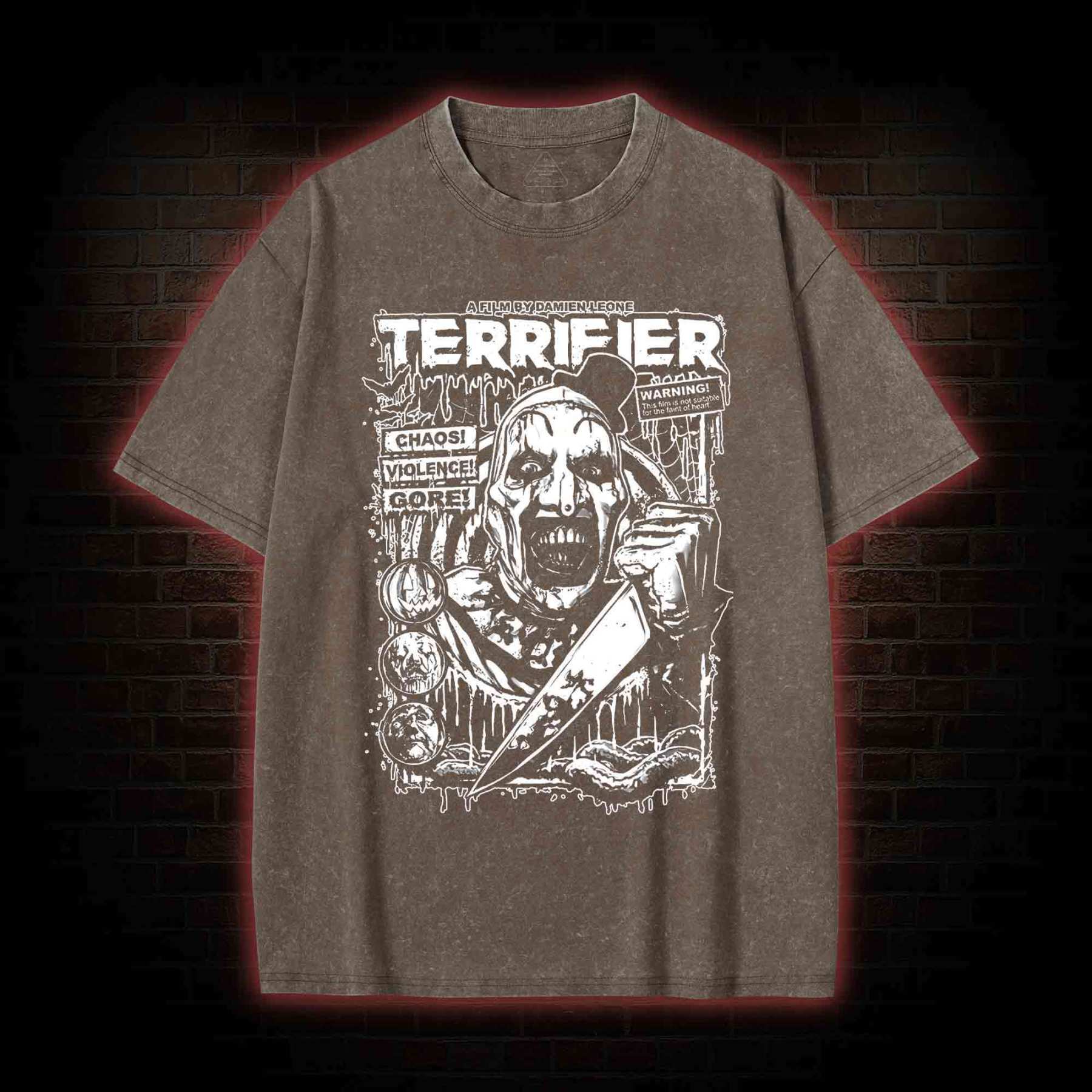 He was Creating an Evil Art form Washed T-shirt