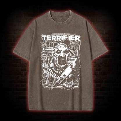 He was Creating an Evil Art form Washed T-shirt