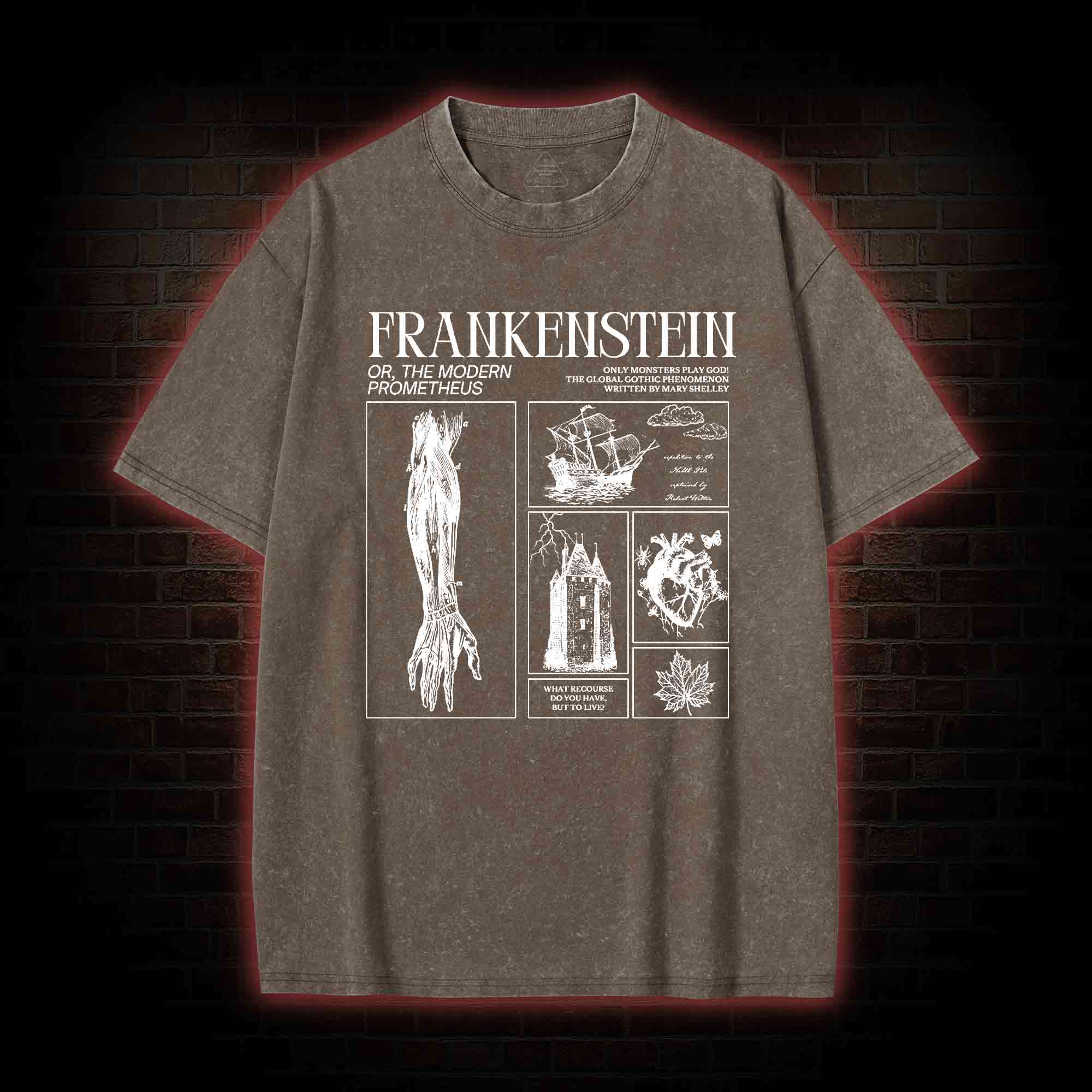 Only Monsters Play God Washed T-shirt