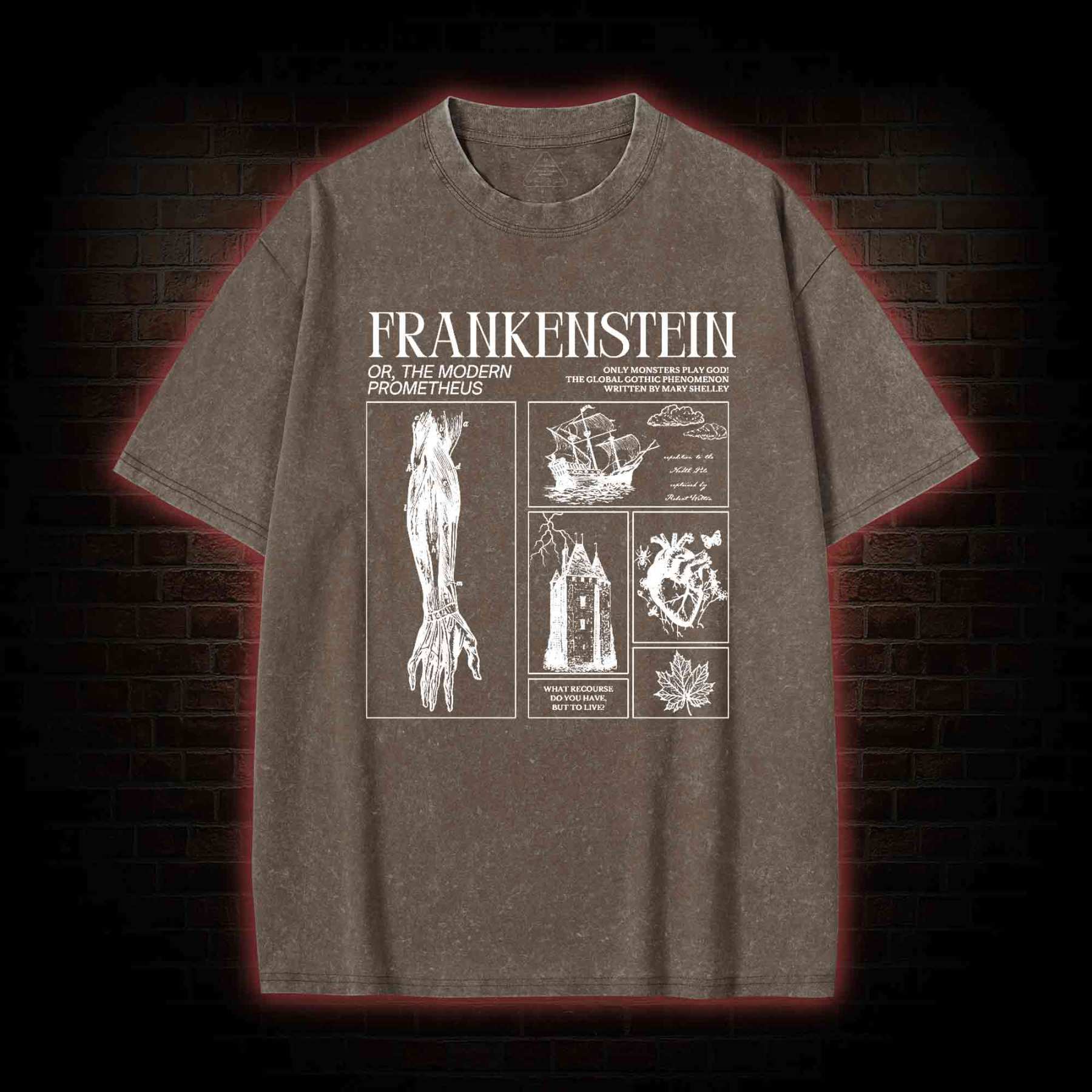 Only Monsters Play God Washed T-shirt