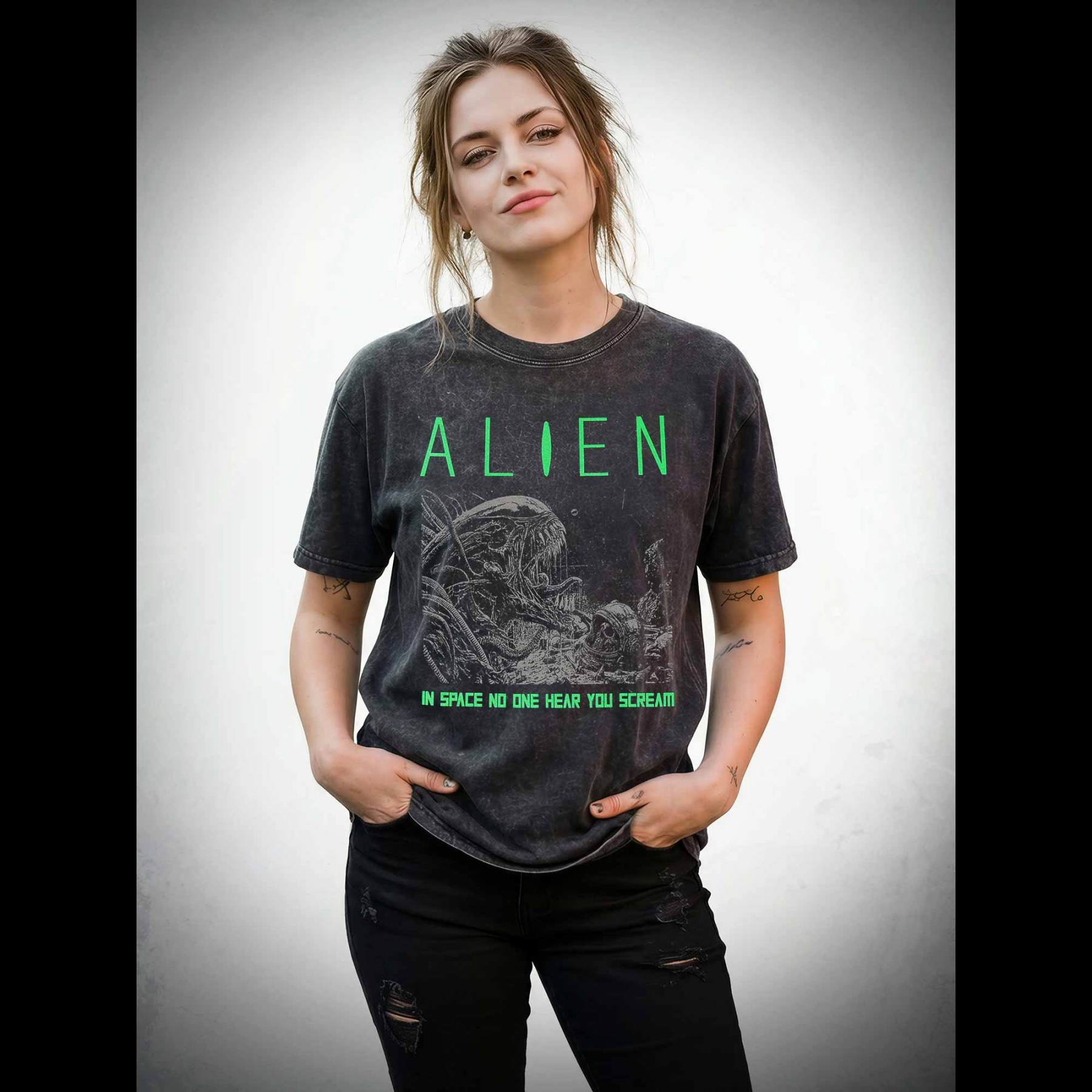 In Space No One can Hear You Scream Washed T-shirt