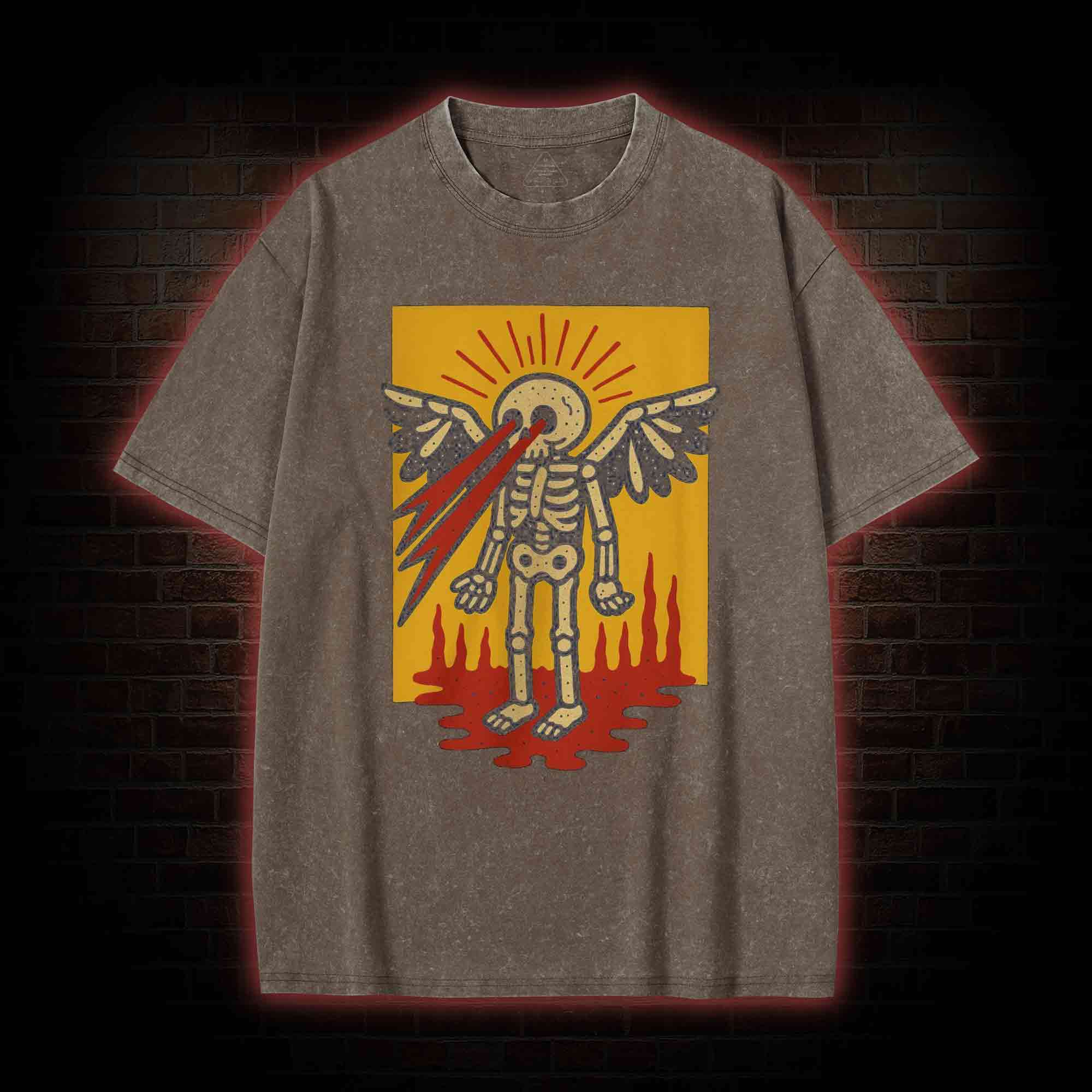 Skeletal Angel Washed T-shirt