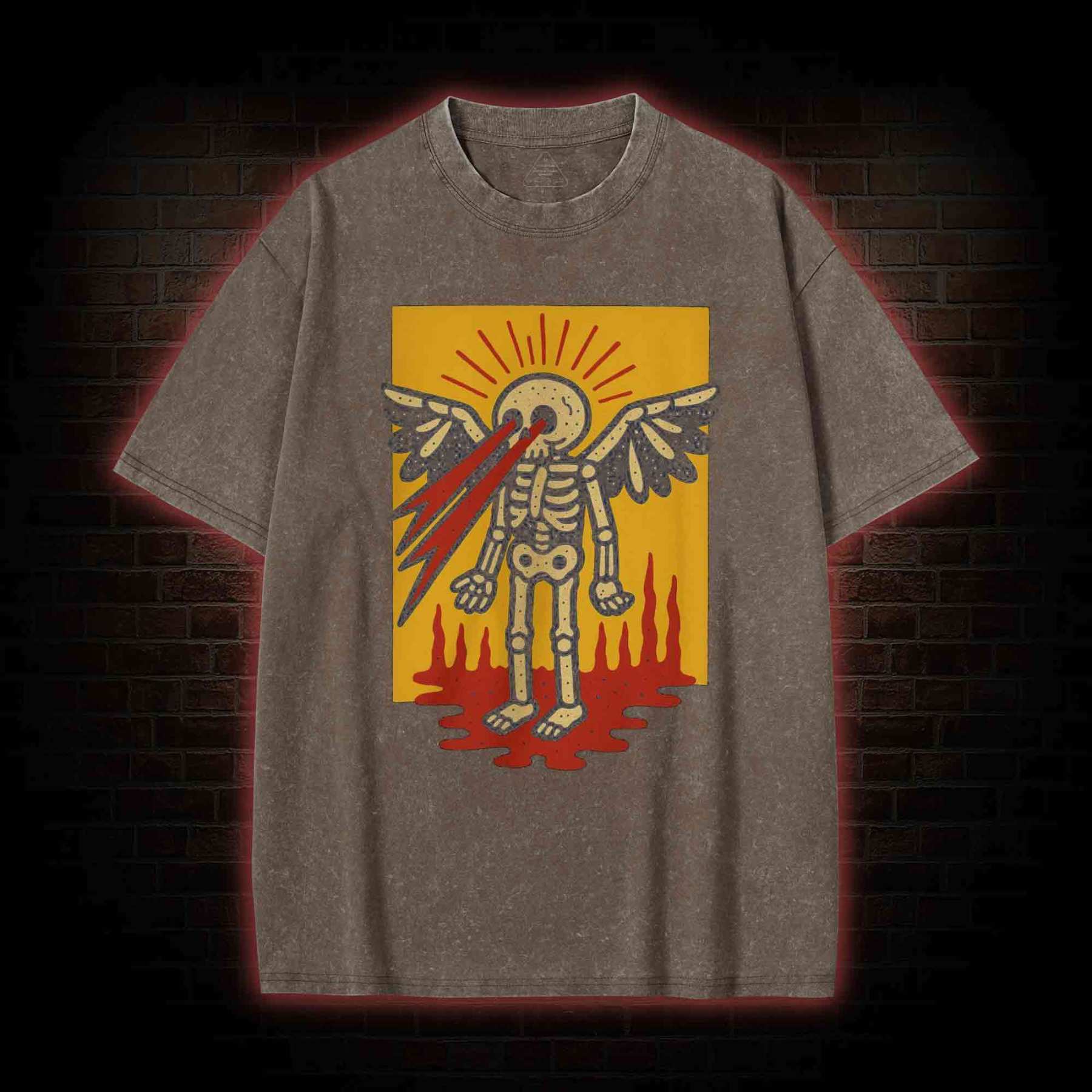 Skeletal Angel Washed T-shirt
