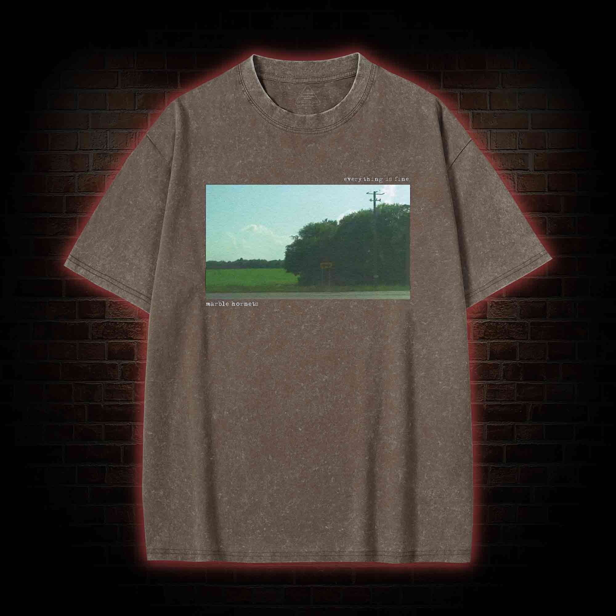 Everying is Fine Washed T-shirt