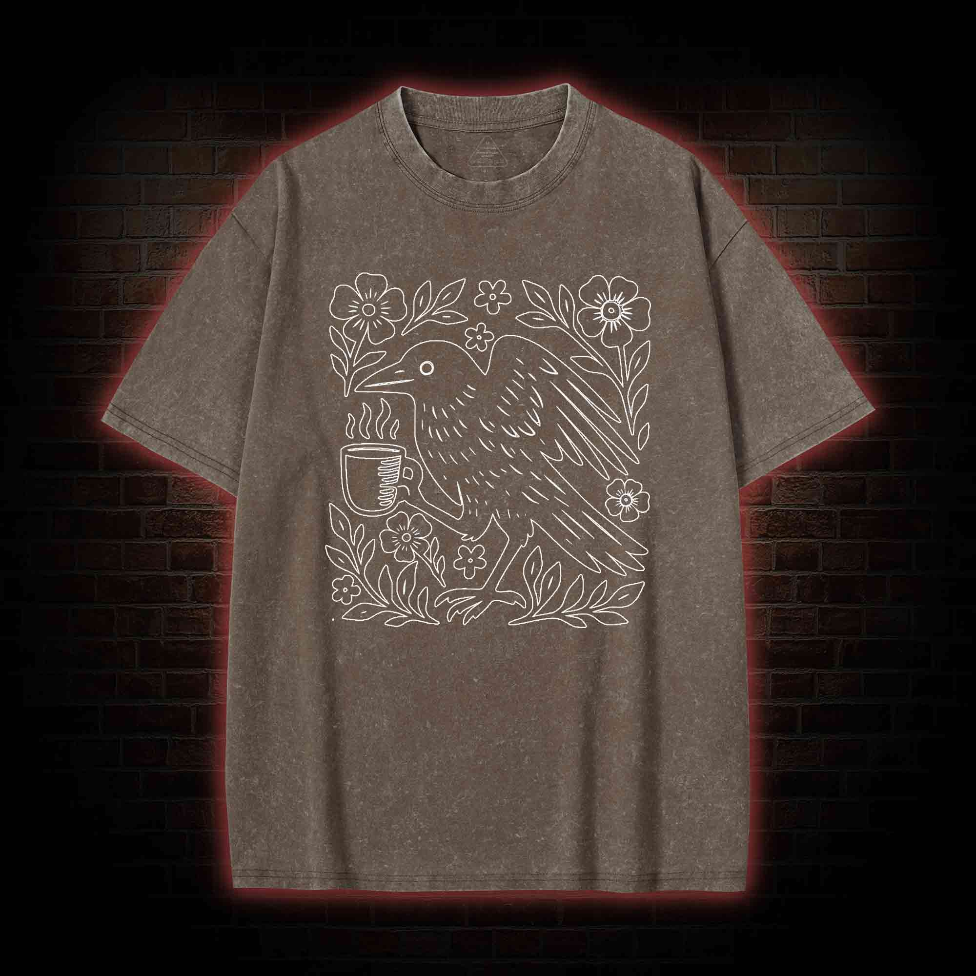 Bird Coffee Washed T-shirt