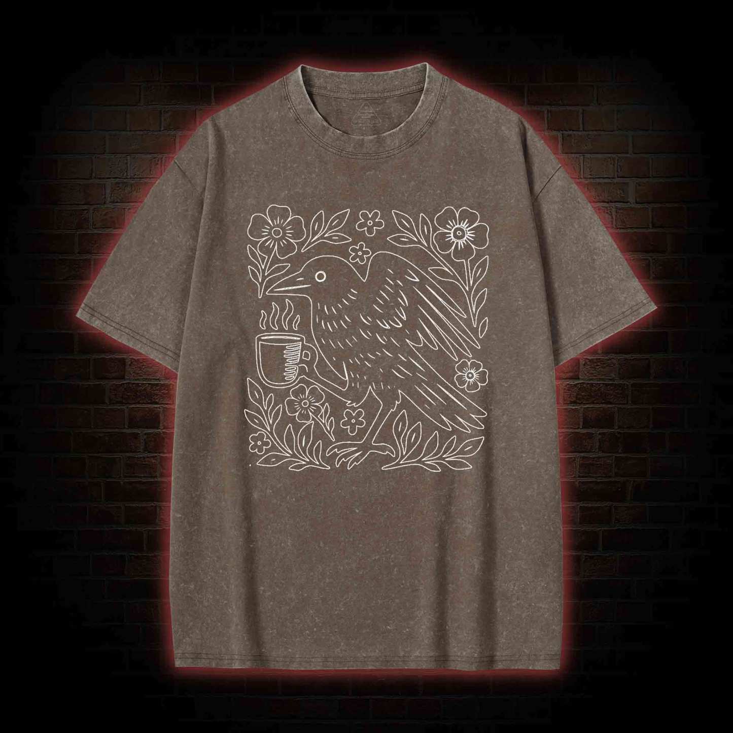 Bird Coffee Washed T-shirt