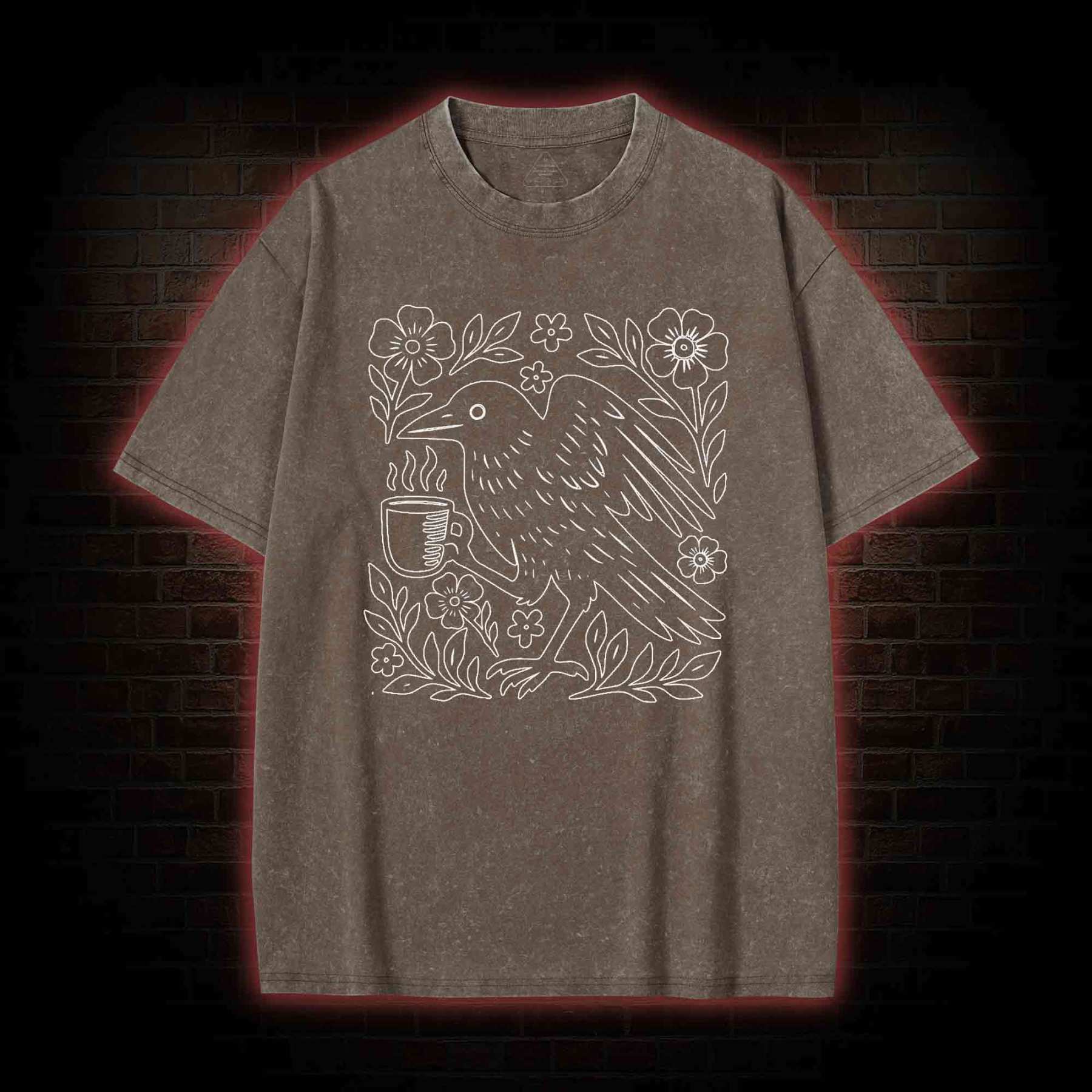 Bird Coffee Washed T-shirt