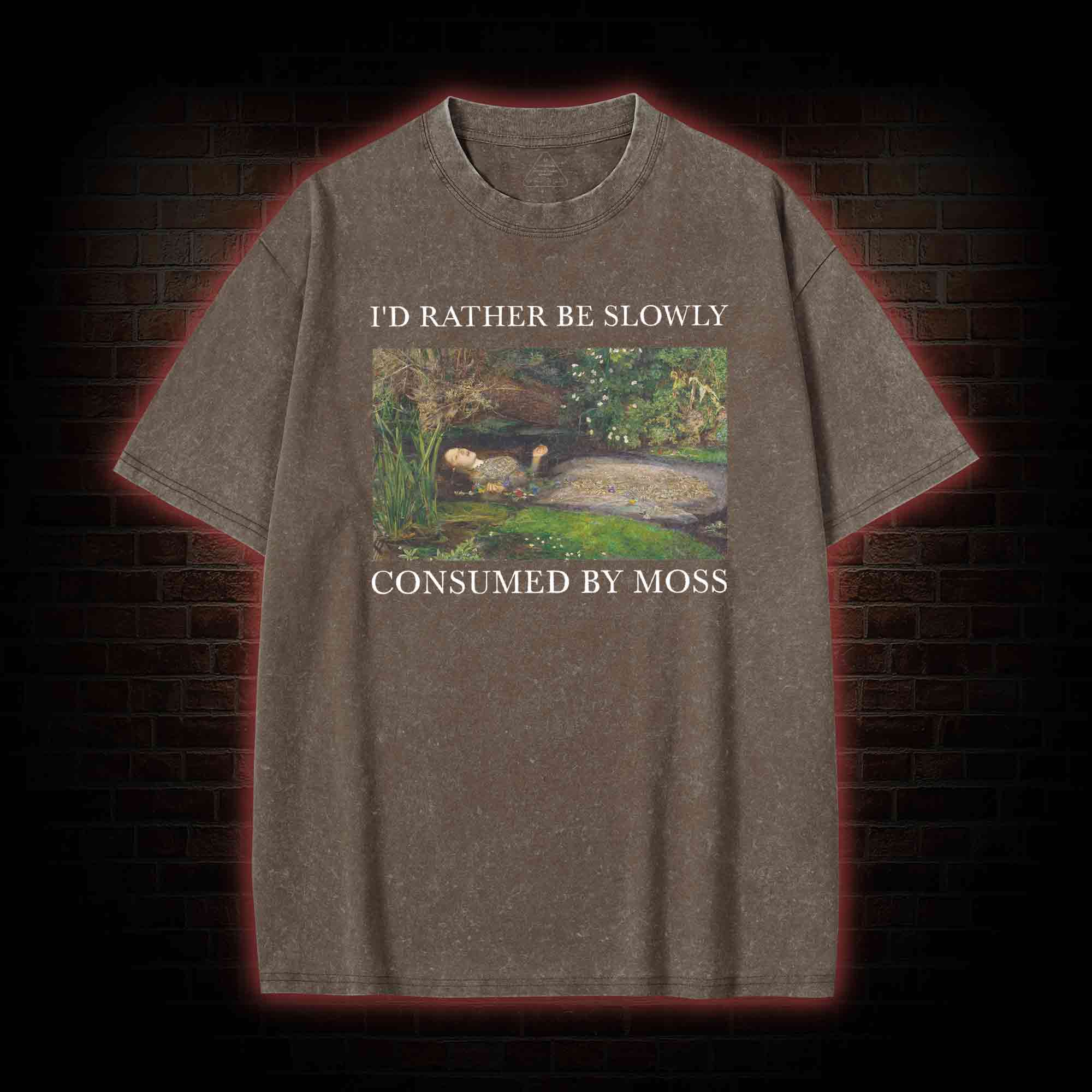 Slowly Consumed by Moss Washed T-shirt