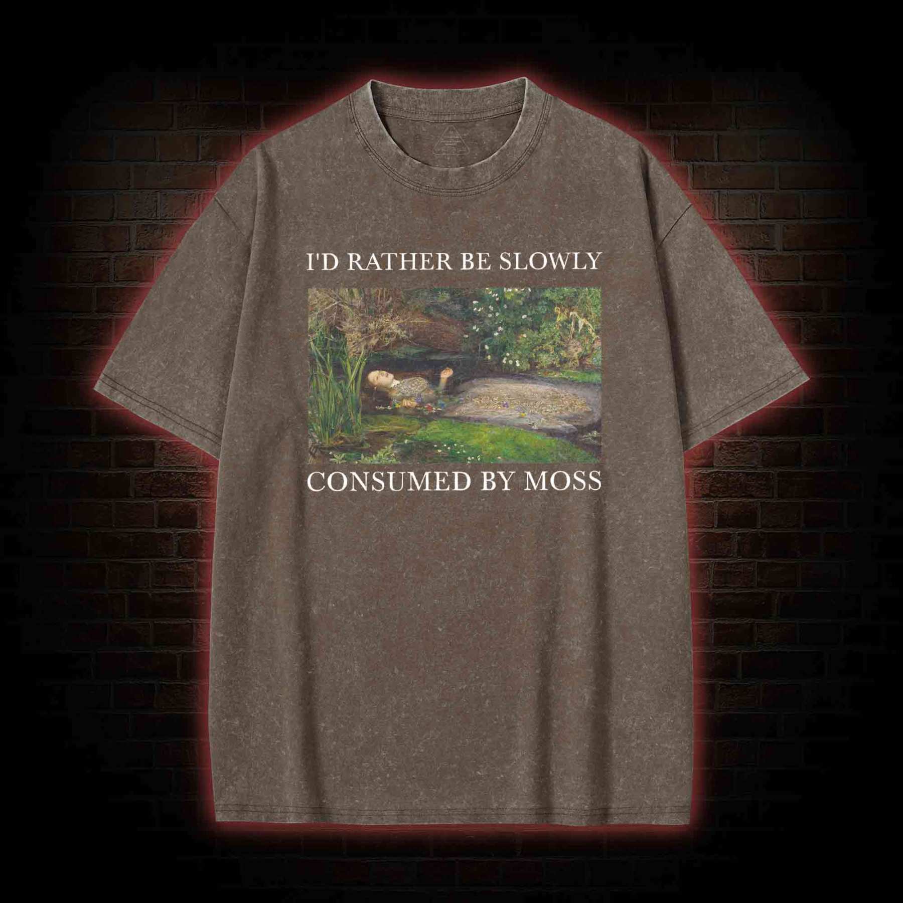 Slowly Consumed by Moss Washed T-shirt