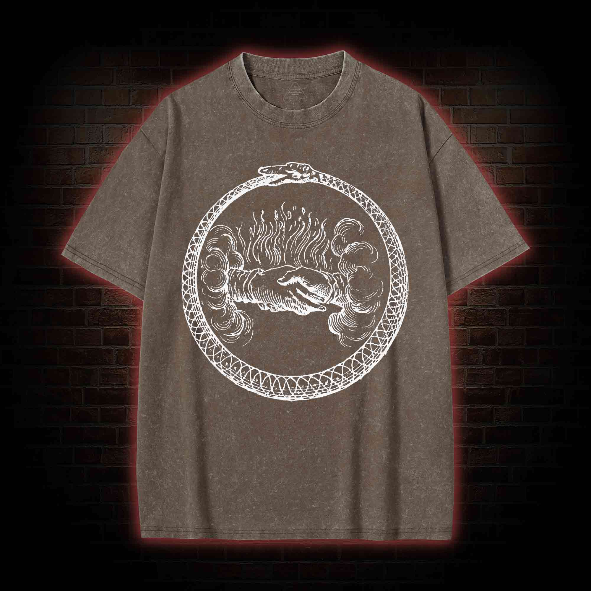 Mysterious Ouroboros Washed T-shirt