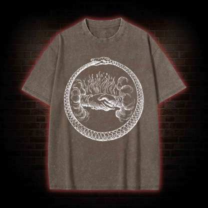 Mysterious Ouroboros Washed T-shirt