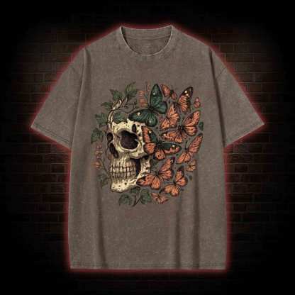 Skull & Butterflie Washed T-shirt
