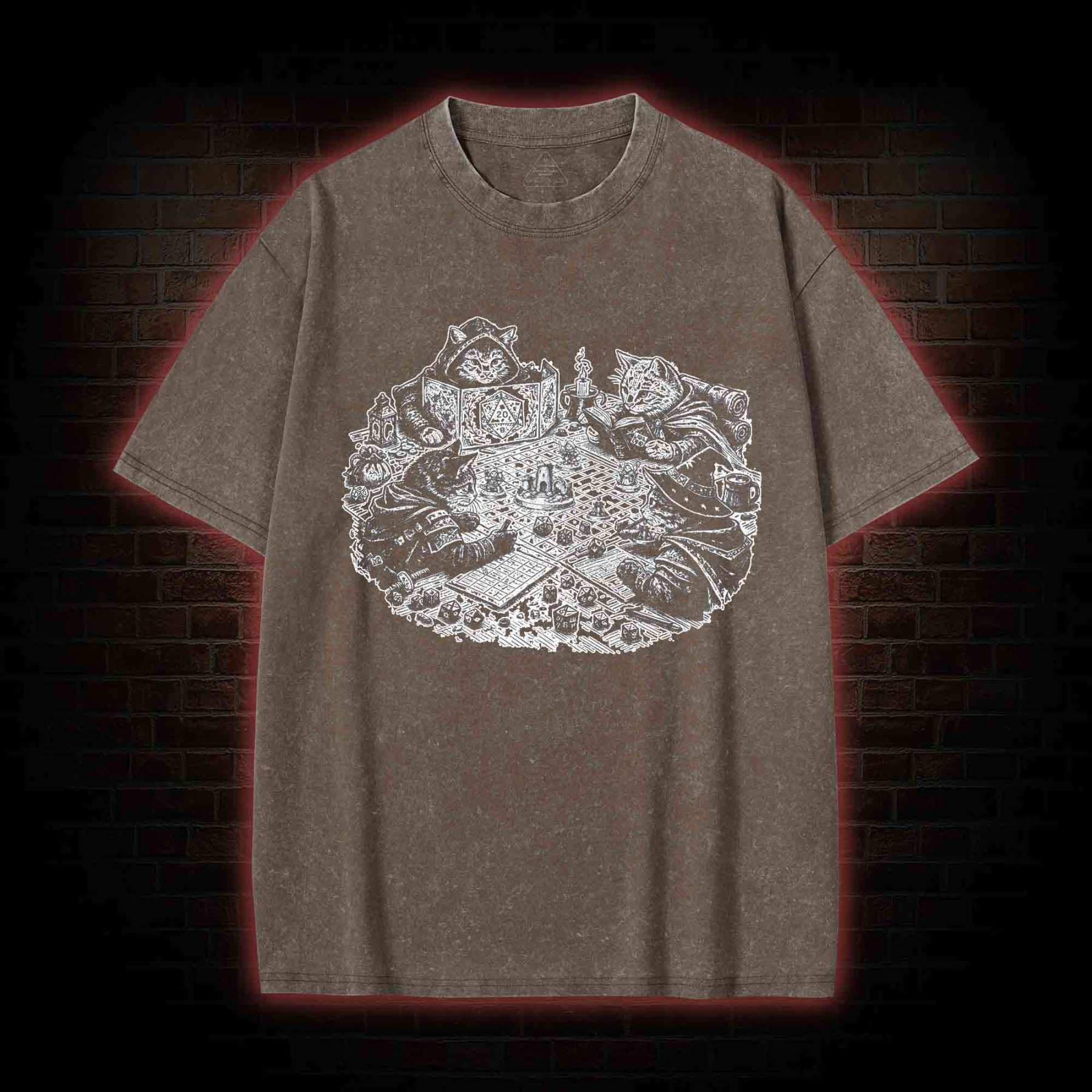 Kitten Cat Person Trendy Washed T-shirt