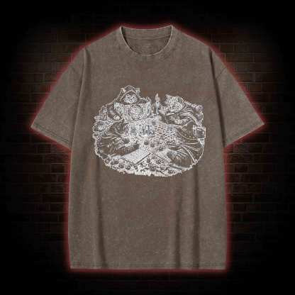 Kitten Cat Person Trendy Washed T-shirt