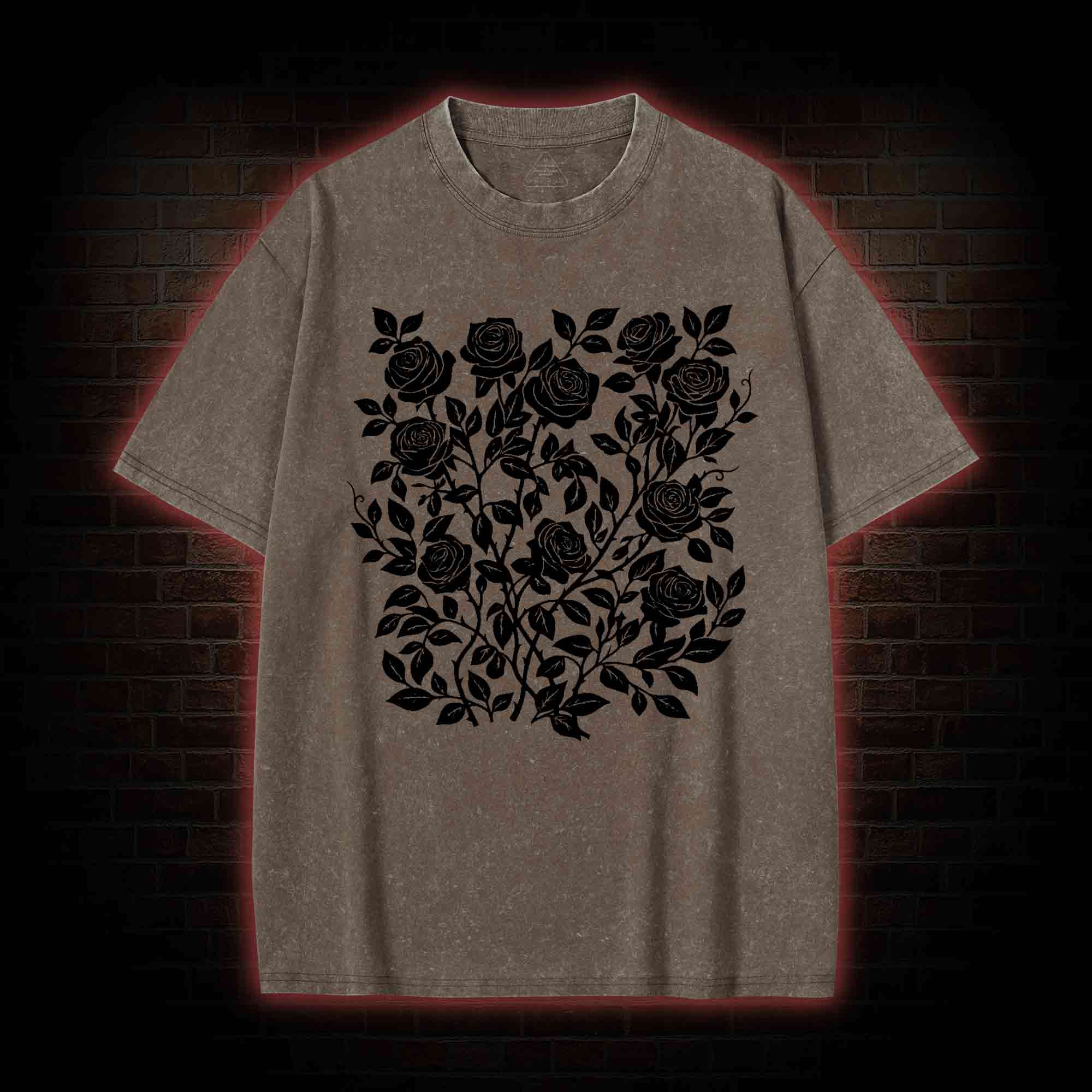 Gothic Flower Washed T-shirt