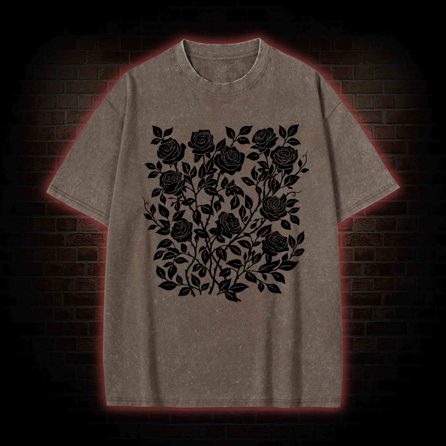 Gothic Flower Washed T-shirt