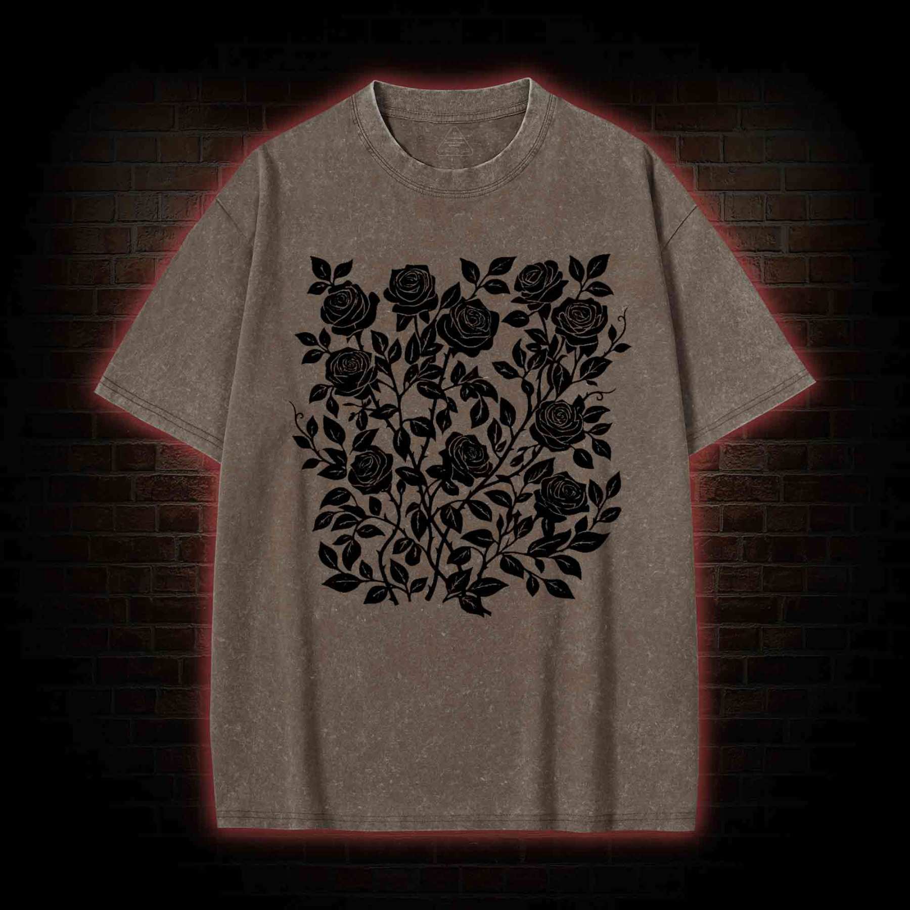 Gothic Flower Washed T-shirt