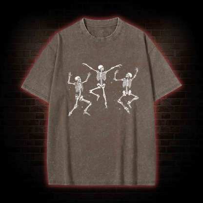 Dancing Skeleton Washed T-shirt