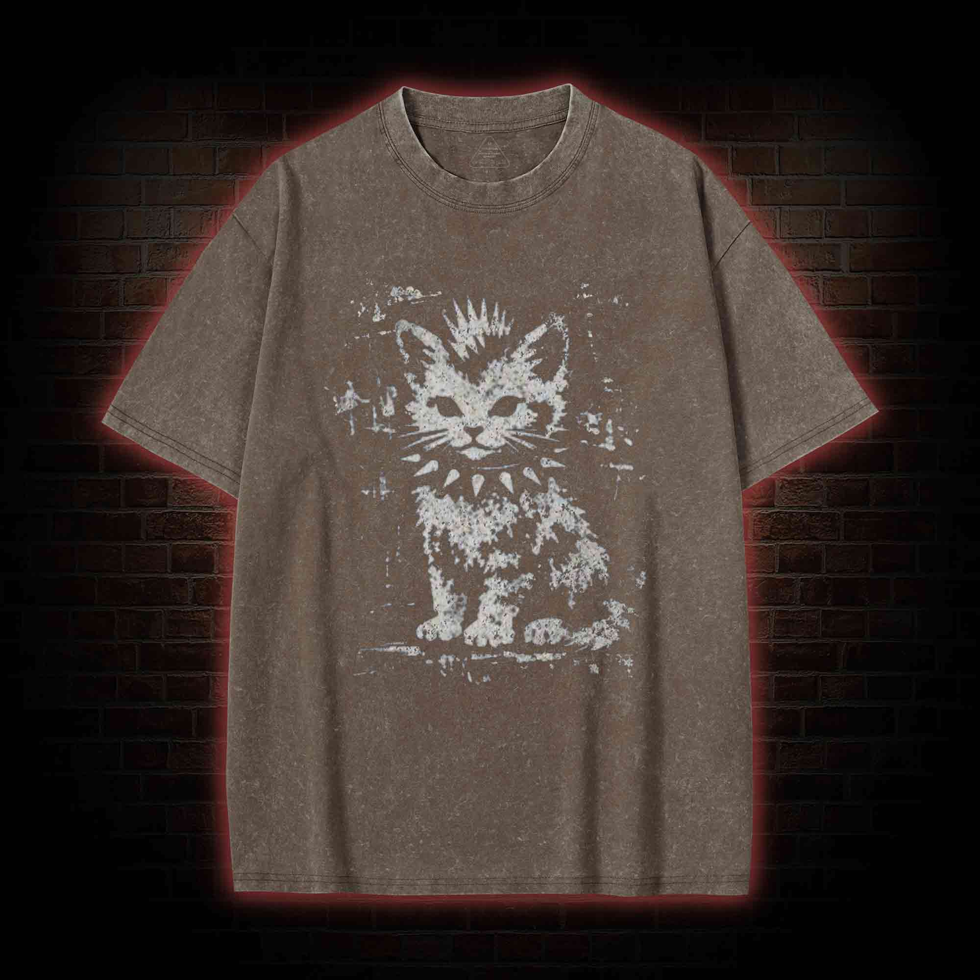 Punk Kitten Washed T-shirt