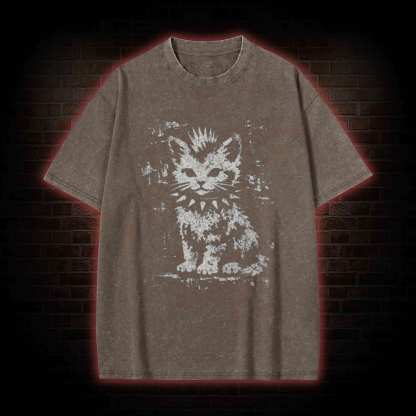 Punk Kitten Washed T-shirt