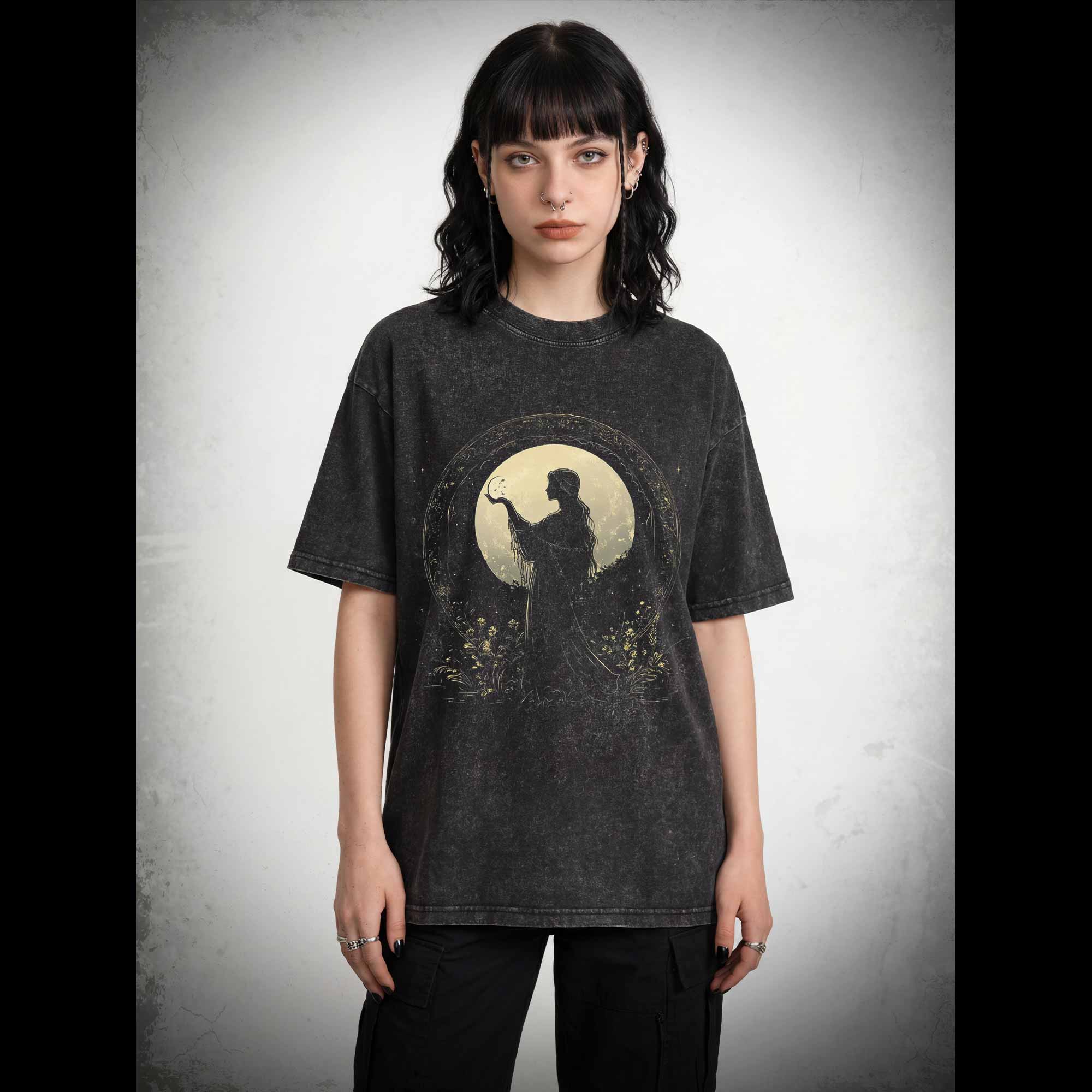 Moon Goddess Washed T-shirt
