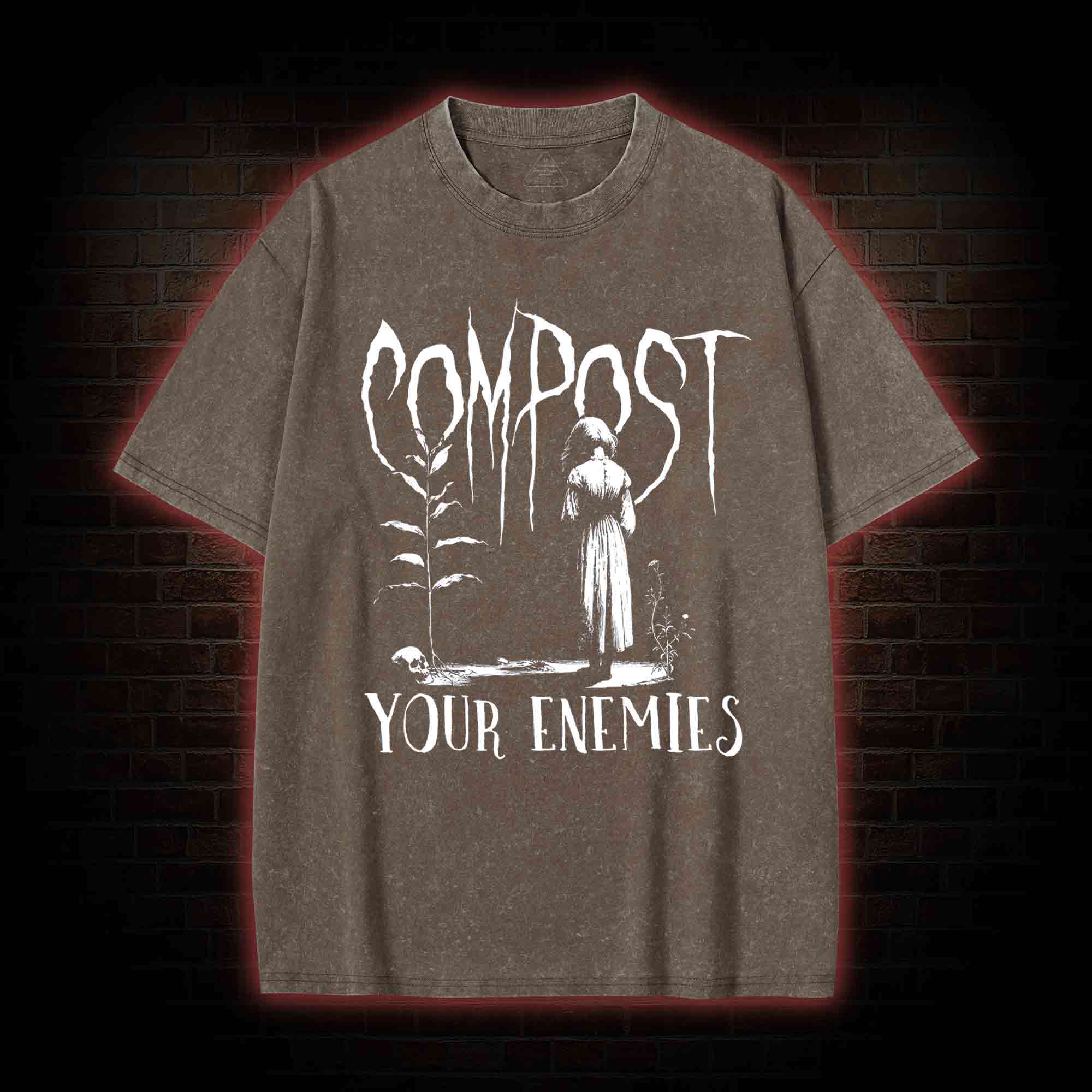 Compost Your Enemies Washed T-shirt