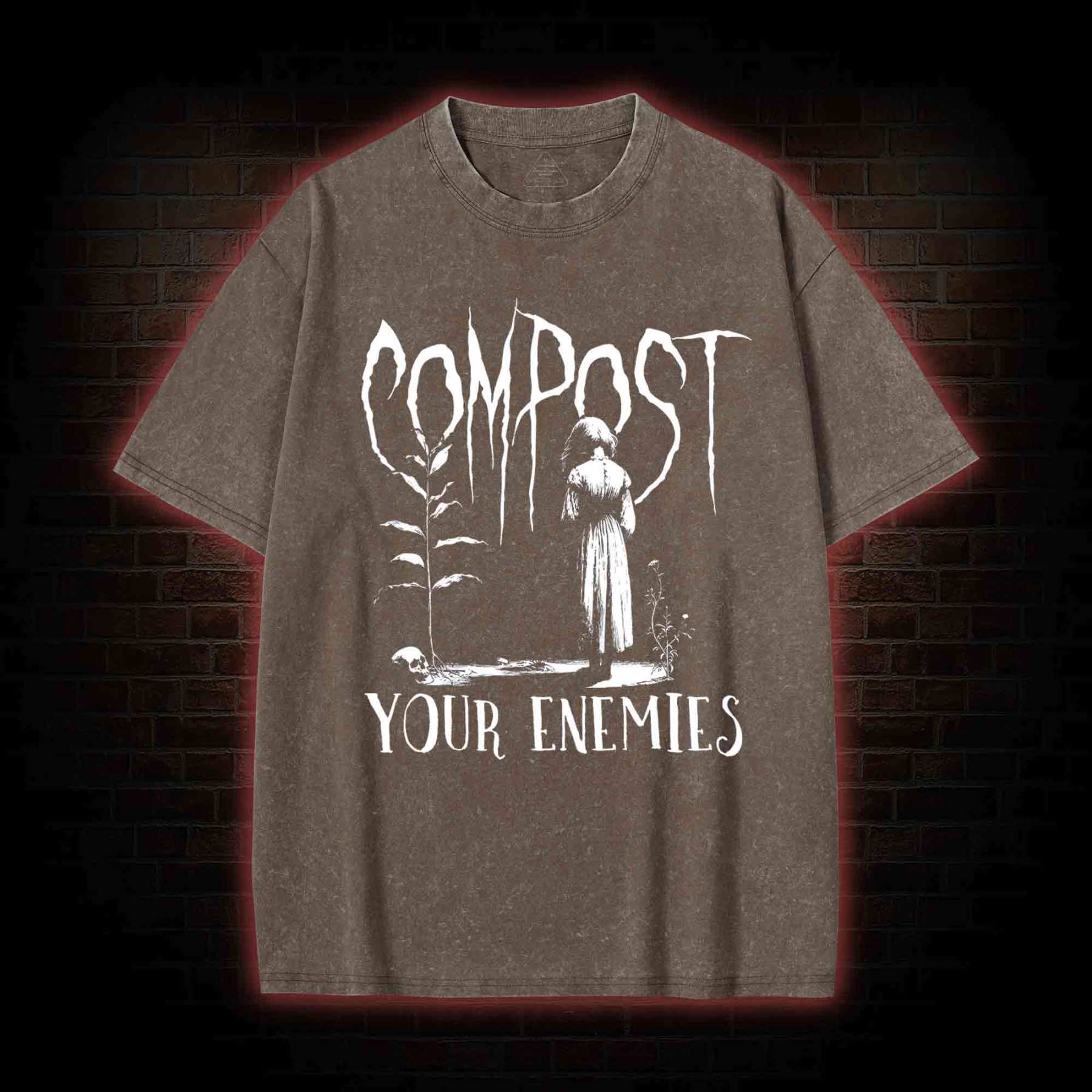 Compost Your Enemies Washed T-shirt