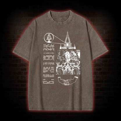 He Rotates His Marshmallow in the Fire Washed T-shirt