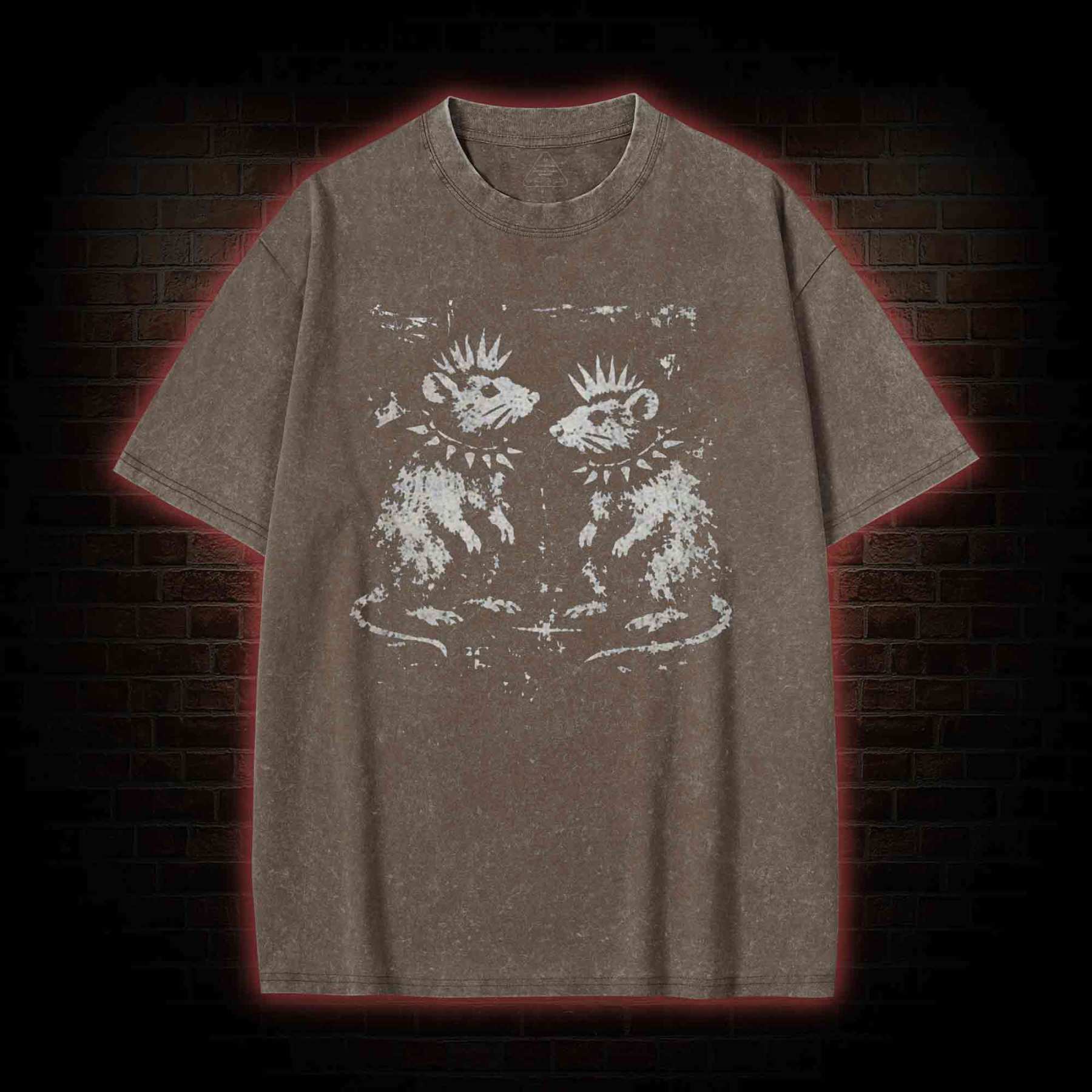 Funny Rat Washed T-shirt