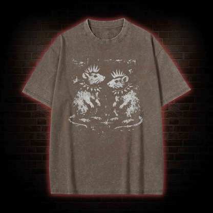 Funny Rat Washed T-shirt