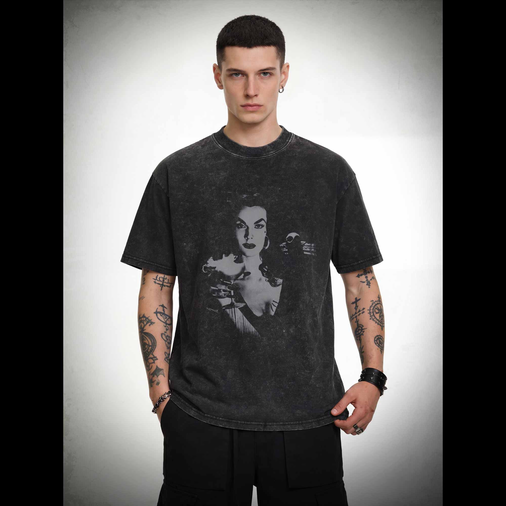Glamour with a Ghastly Twist Washed T-shirt