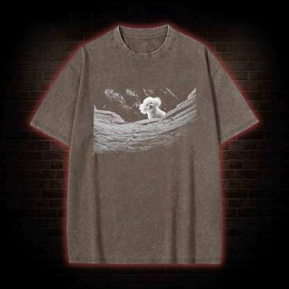 It Rubs the Lotion on Its Skin Washed T-shirt