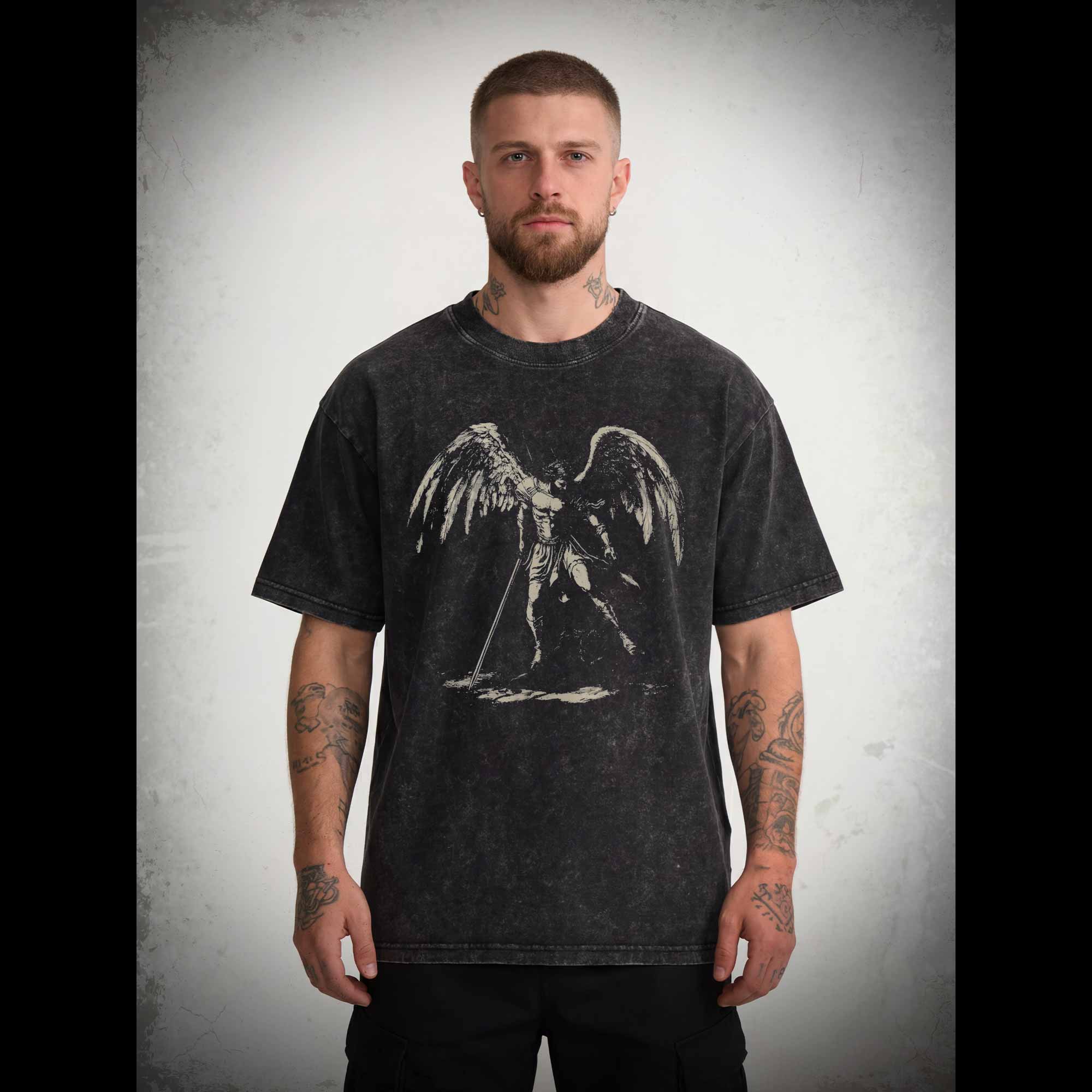 Archangel Michael Washed T-shirt