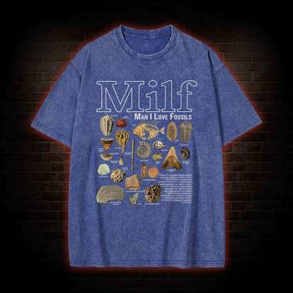 Man I Love Fossils Washed T-shirt