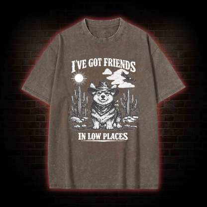 I've Got Friends in Low Places Washed T-shirt