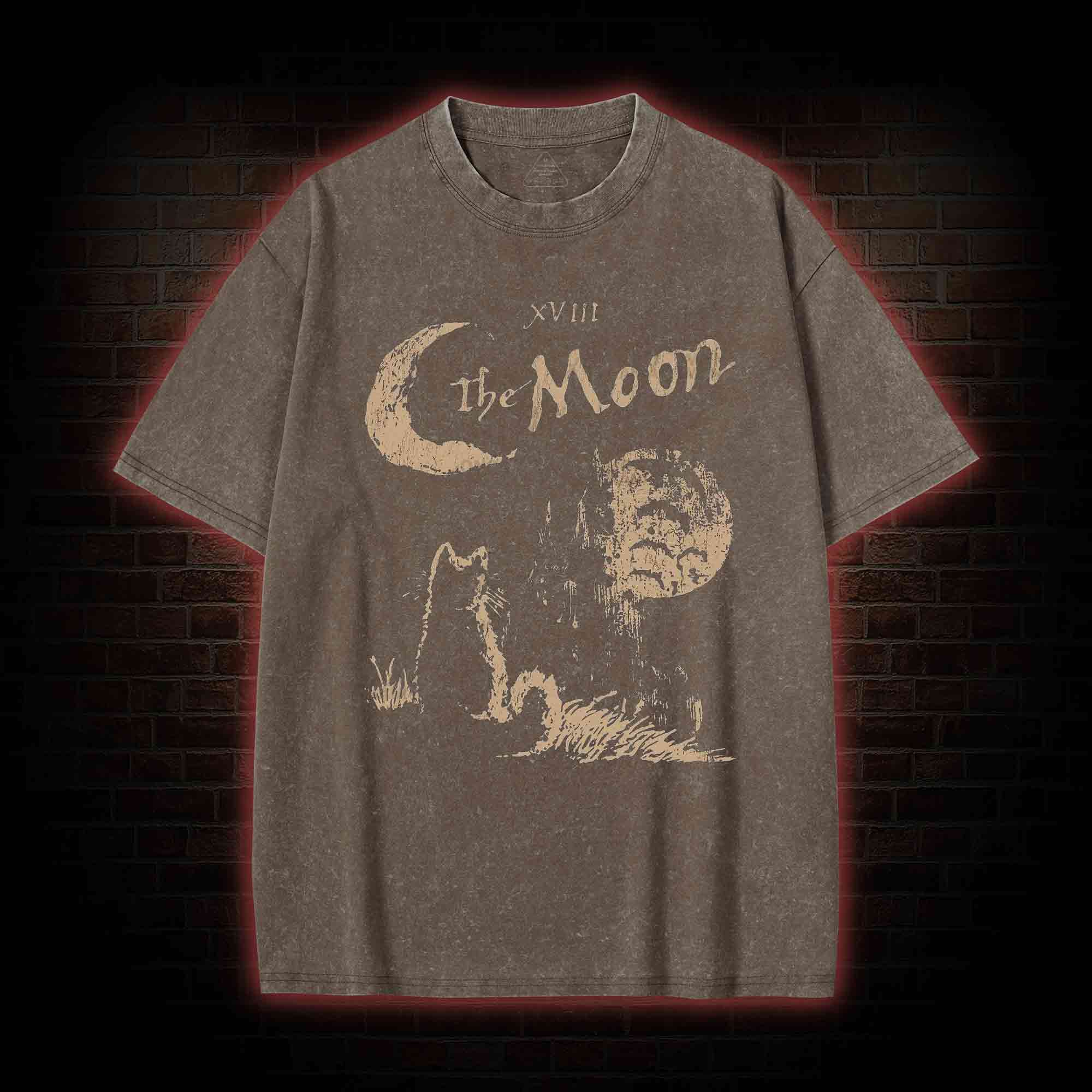 The Moon Cat Washed T-shirt